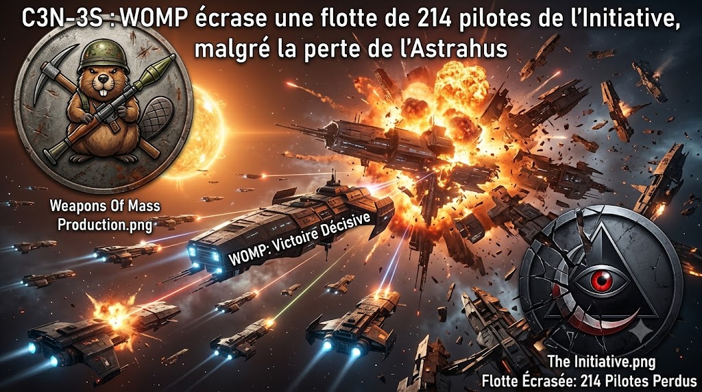 C3N-3S : WOMP écrase une flotte de 214 pilotes de l'Initiative, malgré la perte de l'Astrahus